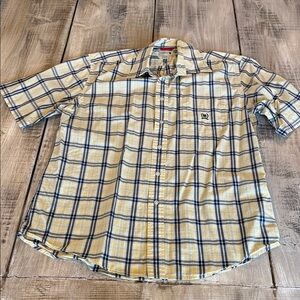 Tommy Hilfiger Yellow and Blue Checkered Shirt